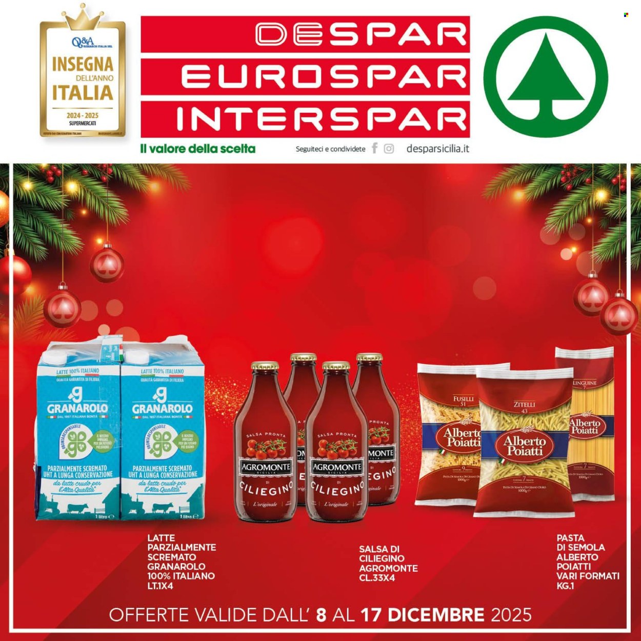 Volantino Eurospar - 8/12/2025 - 17/12/2025. Pagina 1