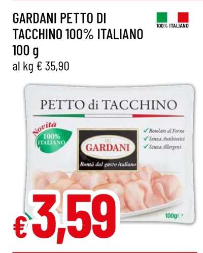 GARDANI PETTO DI TACCHINO 100% ITALIANO