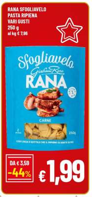 RANA SFOGLIAVELO PASTA RIPIENA VARI GUSTI