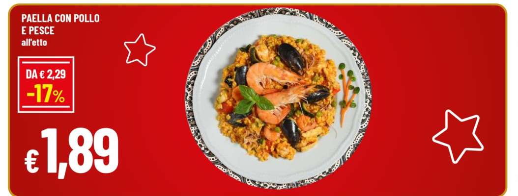 PAELLA CON POLLO E PESCE
