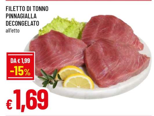 Filetto di Tonno Pinnagialla Decongelato
