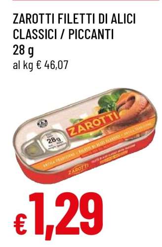 ZAROTTI FILETTI DI ALICI CLASSICI / PICCANTI