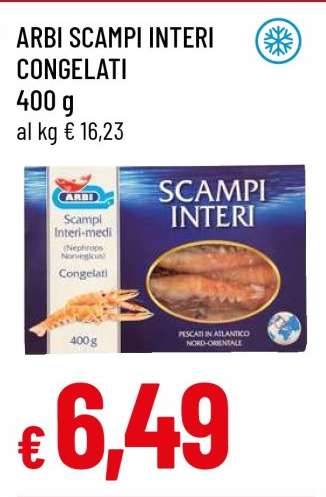 ARBI SCAMPI INTERI CONGELATI