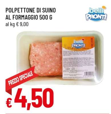 POLPETTONE DI SUINO AL FORMAGGIO 500 G