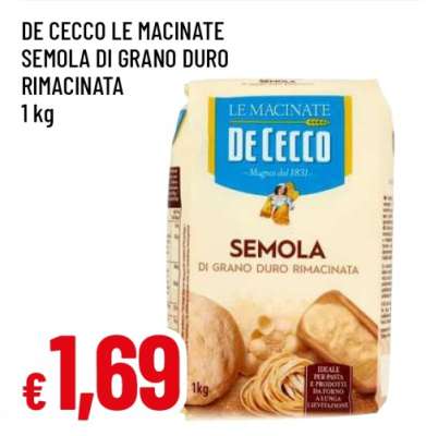 DE CECCO LE MACINATE SEMOLA DI GRANO DURO RIMACINATA