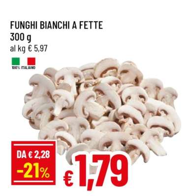 FUNGHI BIANCHI A FETTE