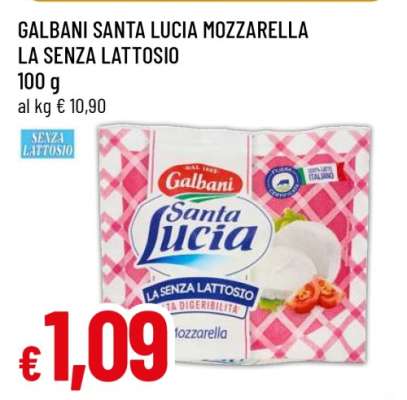 GALBANI SANTA LUCIA MOZZARELLA LA SENZA LATTOSIO
