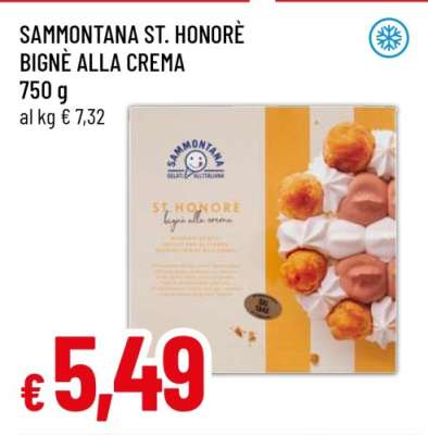 SAMMONTANA ST. HONORÈ BIGNÈ ALLA CREMA