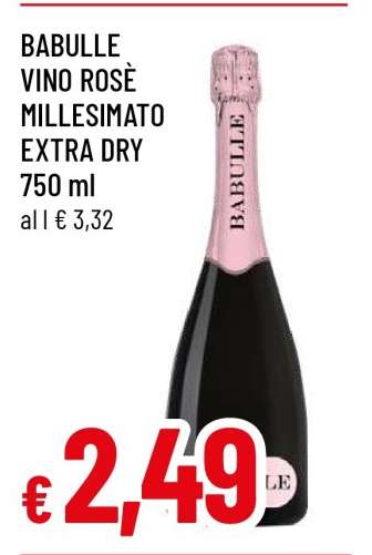 BABULLE VINO ROSÈ MILLESIMATO EXTRA DRY 750 ml