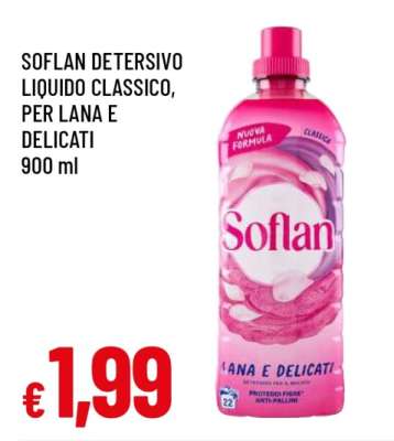 SOFLAN DETERSIVO LIQUIDO CLASSICO, PER LANA E DELICATI