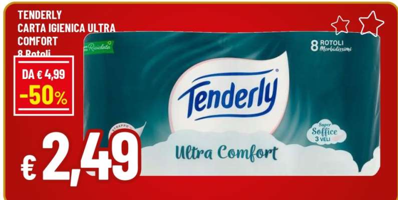 Tenderly Carta Igienica Ultra Comfort 8 Rotoli