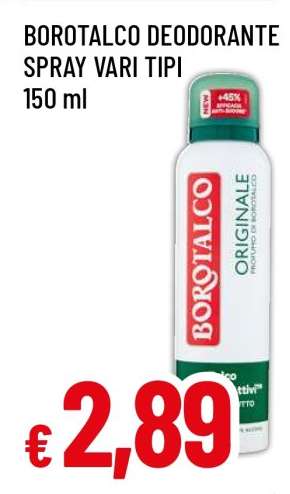 BOROTALCO DEODORANTE SPRAY VARI TIPI