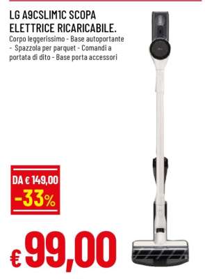 LG A9CSLIM1C SCOPA ELETTRICE RICARICABILE