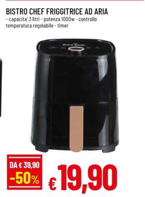 BISTRO CHEF FRIGGITRICE AD ARIA
