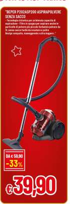 BEPER P202ASP200 ASPIRAPOLVERE SENZA SACCO