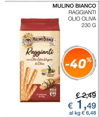 MULINO BIANCO RAGGIANTI OLIO OLIVA