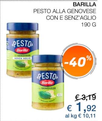 BARILLA PESTO ALLA GENOVESE CON E SENZ'AGLIO