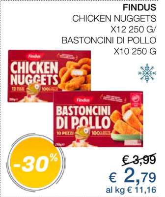 FINDUS CHICKEN NUGGETS / BASTONCINI DI POLLO