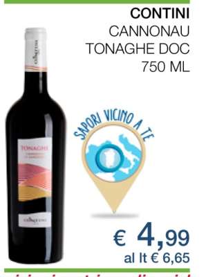 CONTINI CANNONAU TONAGHE DOC 750 ML
