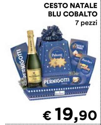CESTO NATALE BLU COBALTO