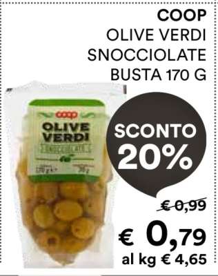 COOP OLIVE VERDI SNOCCIOLATE BUSTA 170 G