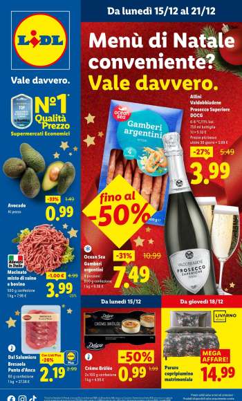 Volantino Lidl - 15/12/2025 - 21/12/2025.