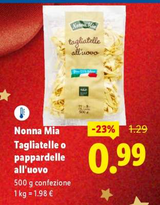 Nonna Mia Tagliatelle o pappardelle all'uovo