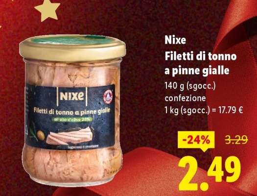 Nixe Filetti di tonno a pinne gialle