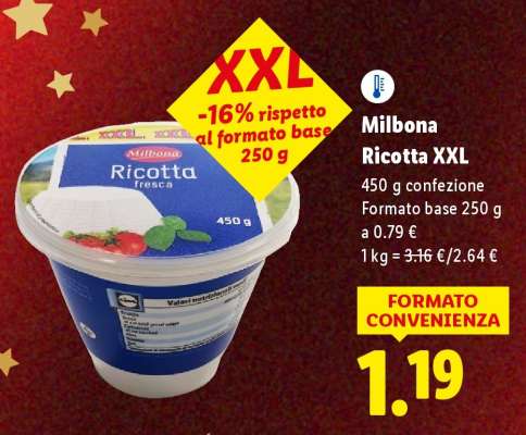 Milbona Ricotta XXL