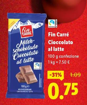 Fin Carré Cioccolato al latte