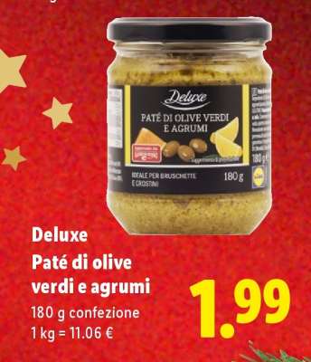 Deluxe Paté di olive verdi e agrumi