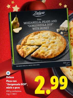 Deluxe Pizza con "Gorgonzola DOP", miele e pere