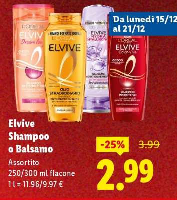 Elvive Shampoo o Balsamo