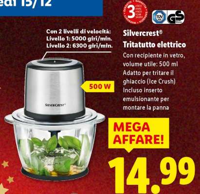 Silvercrest® Tritatutto elettrico