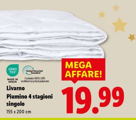 Livarno Piumino 4 stagioni singolo