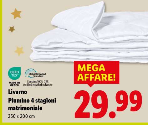 Livarno Piumino 4 stagioni matrimoniale