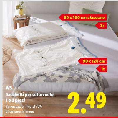 W5 Sacchetti per sottovuoto, 1 o 2 pezzi