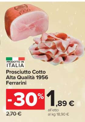 PROSCIUTTO COTTO ALTA QUALITÀ 1956 FERRARINI