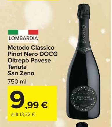 Metodo Classico Pinot Nero DOCG Oltrepò Pavese Tenuta San Zeno