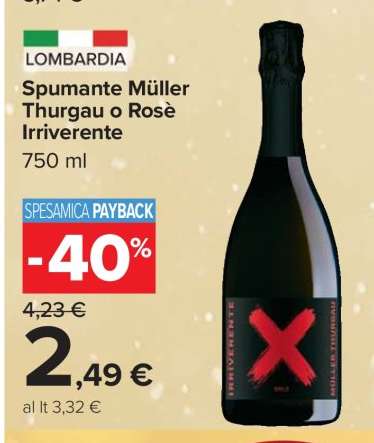 Spumante Müller Thurgau o Rosè Irriverente