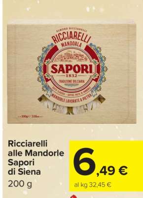 Ricciarelli alle Mandorle Sapori di Siena