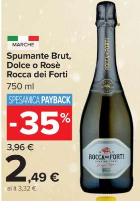 Spumante Brut, Dolce o Rosè Rocca dei Forti