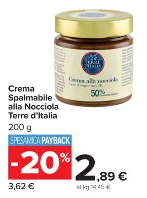 Crema Spalmabile alla Nocciola Terre d’Italia