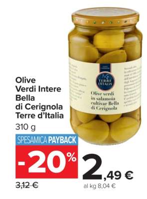 Olive Verdi Intere Bella di Cerignola Terre d’Italia