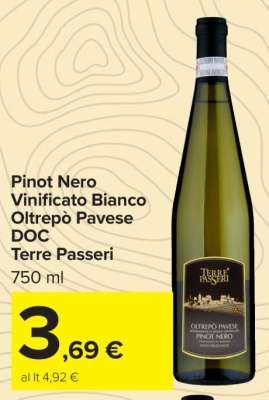 Pinot Nero Vinificato Bianco Oltrepò Pavese DOC Terre Passeri