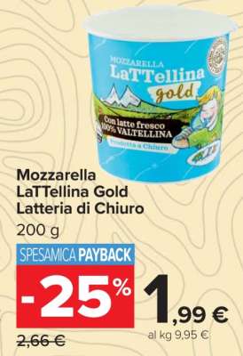 Mozzarella LaTTellina Gold Latteria di Chiuro