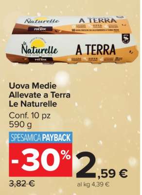 Uova Medie Allevate a Terra Le Naturelle