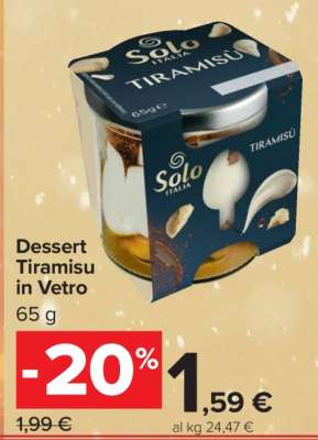 Dessert Tiramisu in Vetro