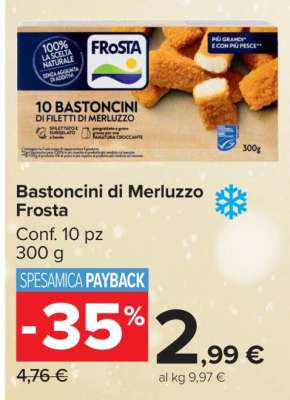 BASTONCINI DI MERLUZZO FROSTA