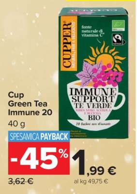 Cup Green Tea Immune 20
